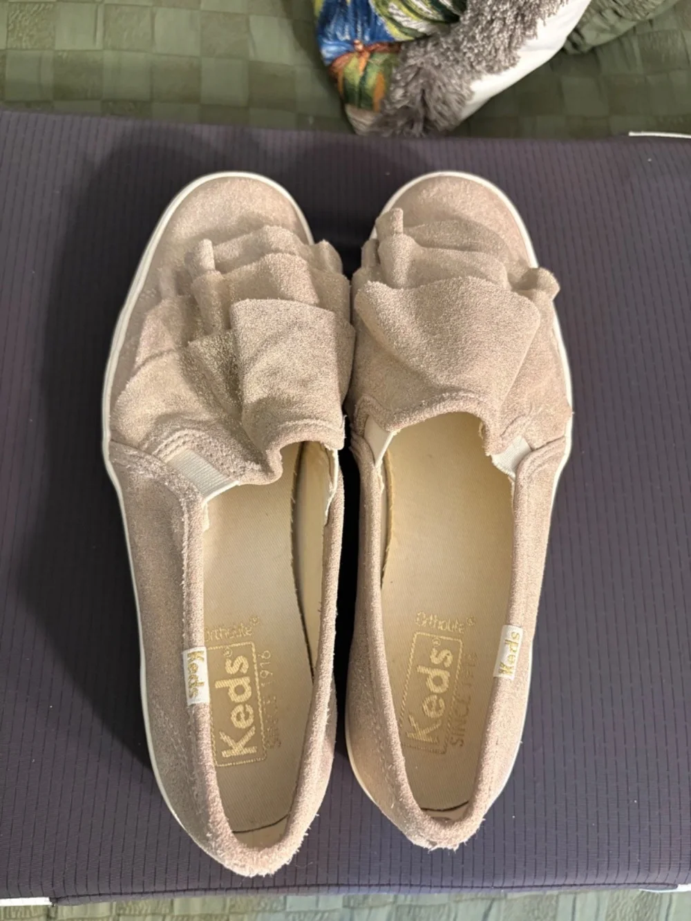 Keds Gold Ruffle Slip-on Shoes